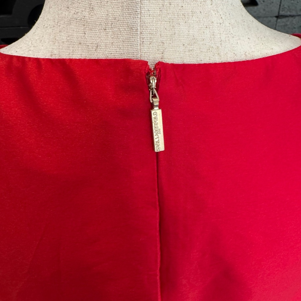 NWT Karl Lagerfeld Paris | Taffeta Drop-Waist Ball Gown - Picture 9 of 14